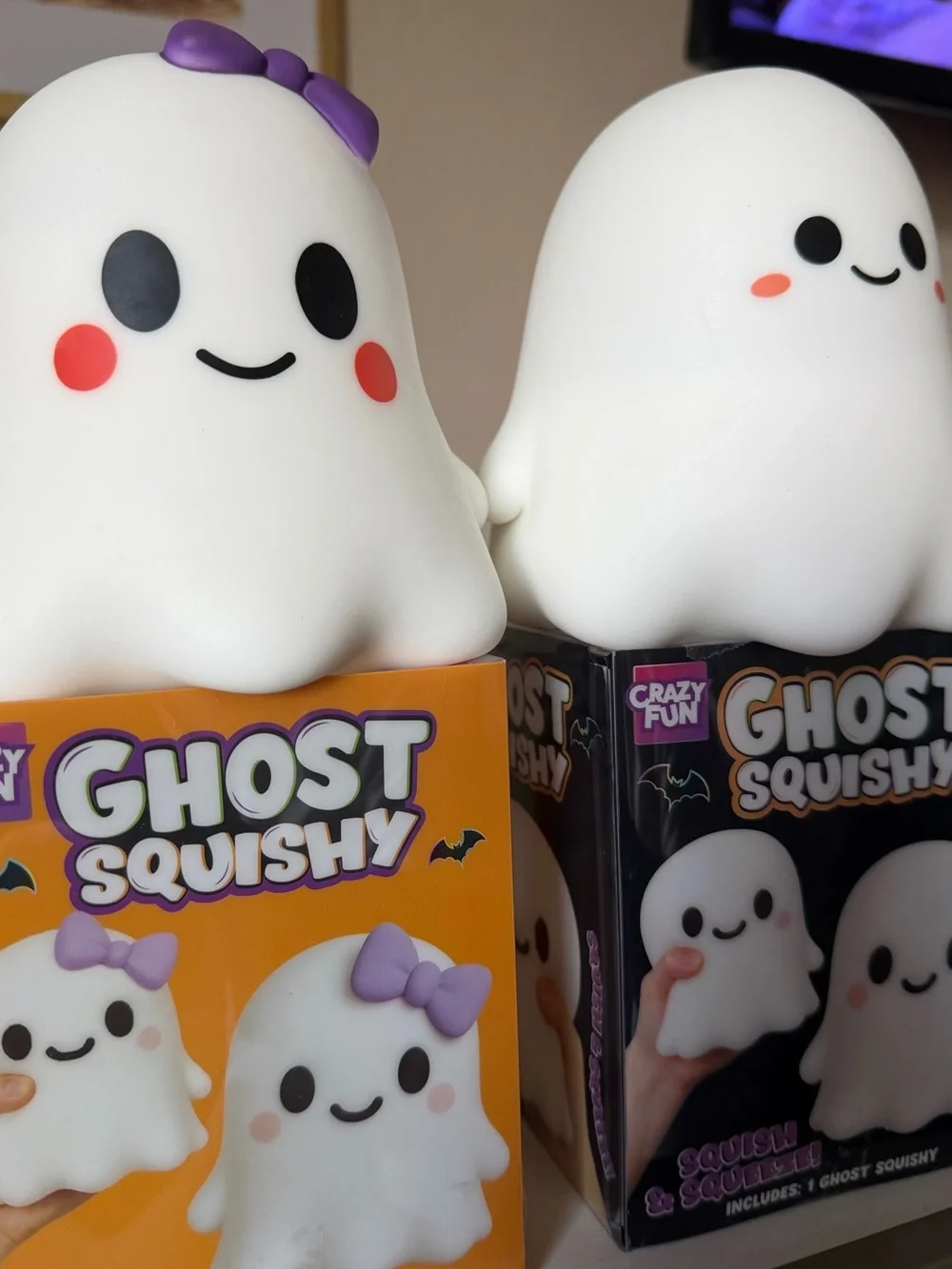 👻💜👻💜Ghost Squishy Plush Toy - White (Set of 2)👻💜👻💜 “CUTEST GHOST COUPLE EVER”💜👻💜
